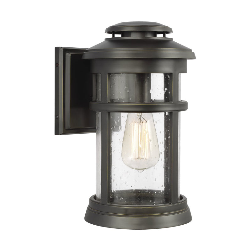 Newport Medium Outdoor Wall Lantern in Antique Bronze