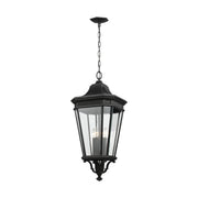 Cotswold Lane Four Light Hanging Lantern in Black