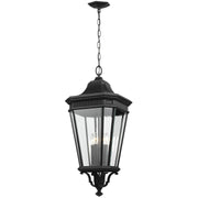 Cotswold Lane 4-Light Outdoor Lantern Pendant in Black