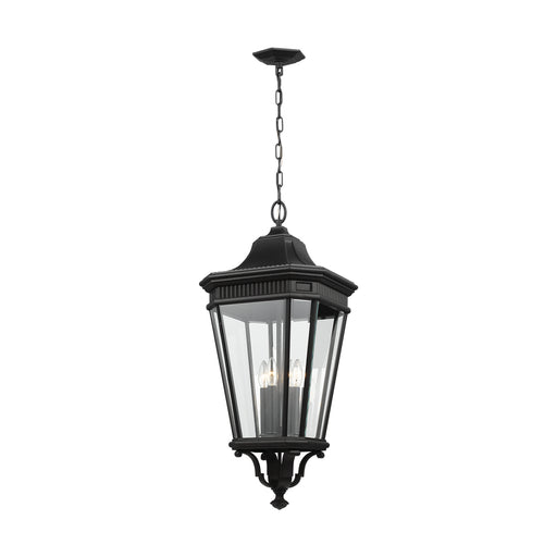 Cotswold Lane Four Light Hanging Lantern in Black