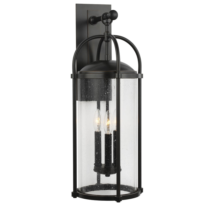 Dakota Three Light Outdoor Wall Lantern in Espresso