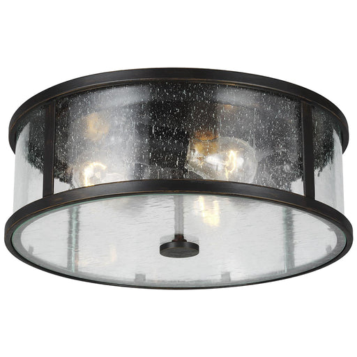 Dakota Three Light Flush Mount in Espresso