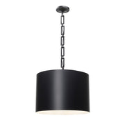 Alston 6 Light 20" Pendant in Matte Black + White