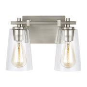 Mercer 2-Light Bath Vanity Light in Satin Nickel