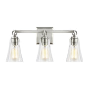 Monterro 3-Light Bath Vanity Light in Satin Nickel