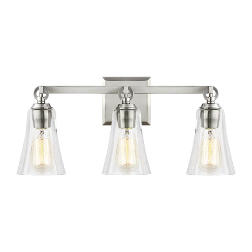 VS24703SN- Monterro Bath Sconce in Satin Nickel with Clear Seeded Glass by Visual Comfort Studio
