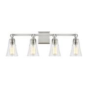 Monterro 4-Light Bath Vanity Light in Satin Nickel