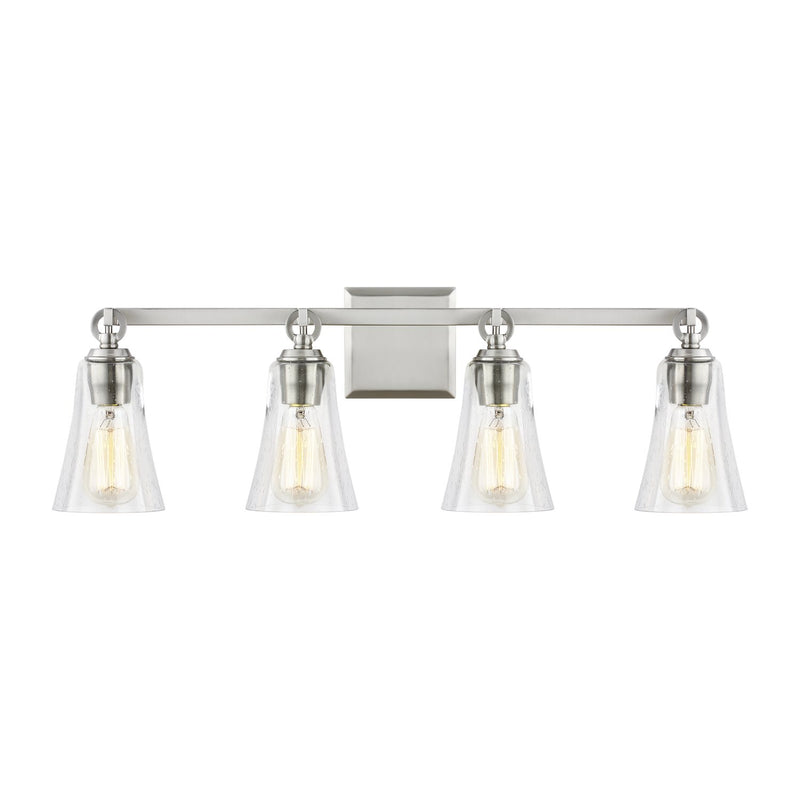Monterro 4-Light Bath Vanity Light in Satin Nickel