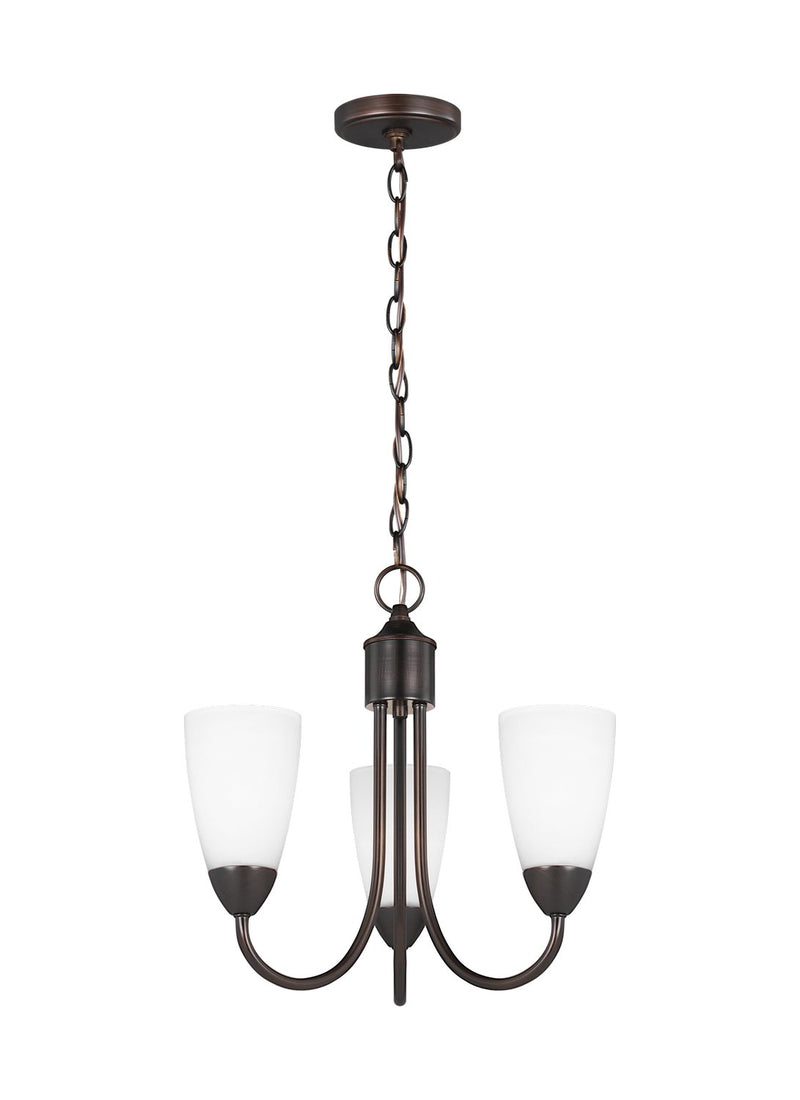 Seville 3-Light Chandelier in Bronze