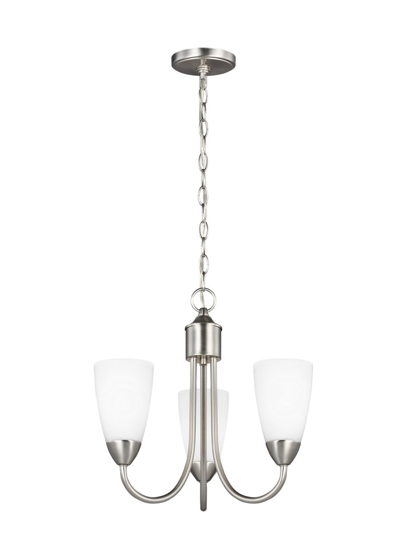Seville 3-Light Chandelier in Brushed Nickel