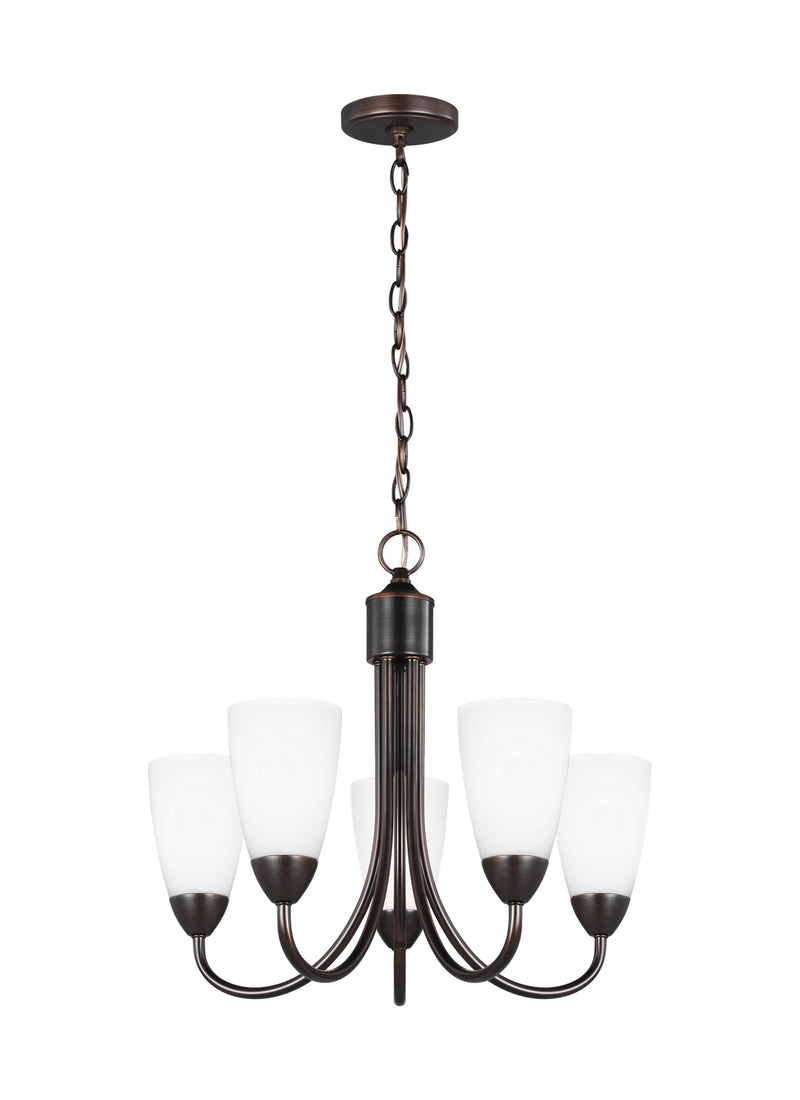 Seville Five Light Chandelier in Bronze