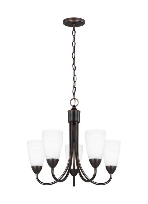 Seville Five Light Chandelier in Bronze