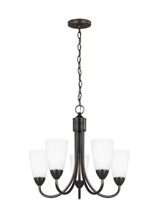 Seville Five Light Chandelier in Bronze