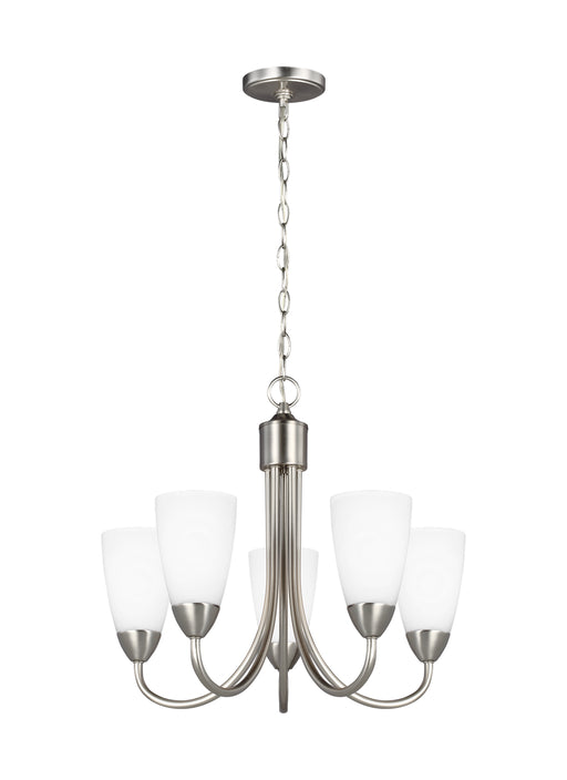 Seville Five Light Chandelier in Brushed Nickel
