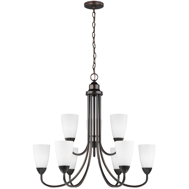 Seville 9-Light Chandelier in Bronze