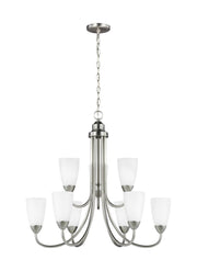 Seville 9-Light Chandelier in Brushed Nickel