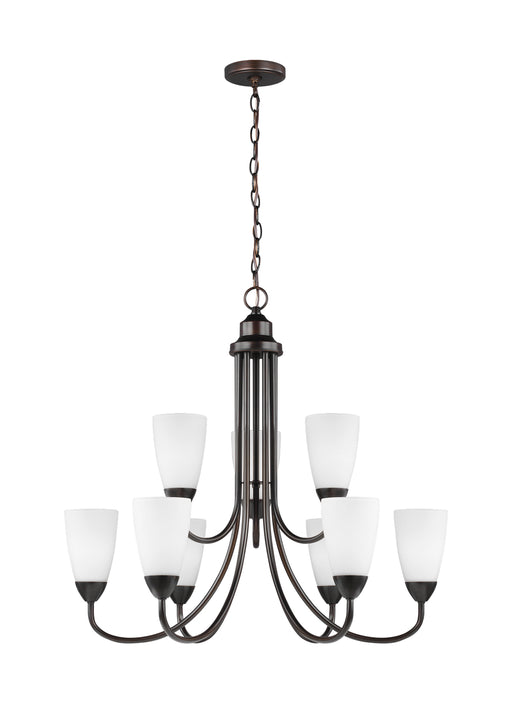 Seville Nine Light Chandelier in Bronze