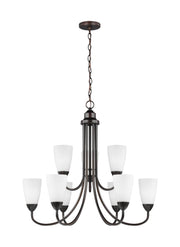 Seville 9-Light Chandelier in Bronze