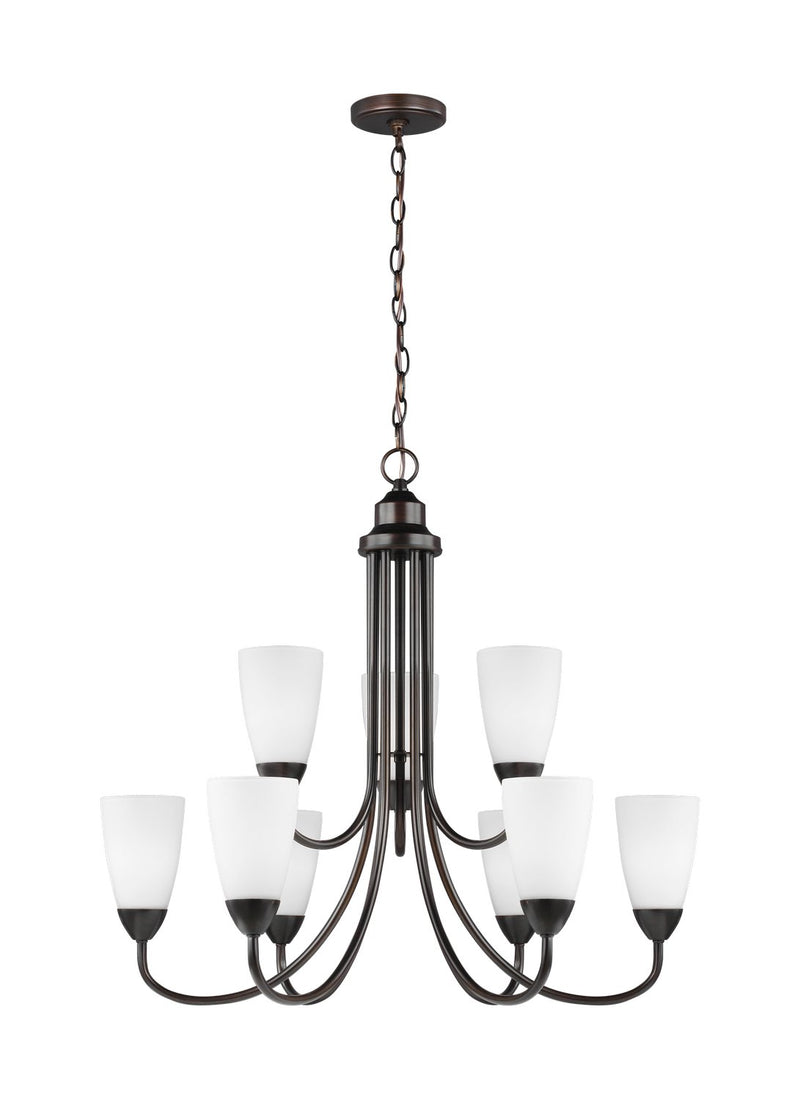 Seville 9-Light Chandelier in Bronze