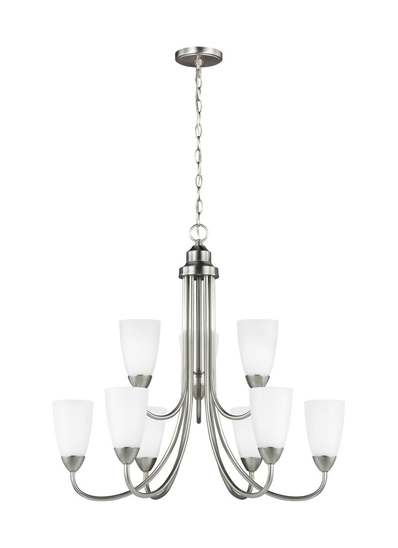 Seville 9-Light Chandelier in Brushed Nickel