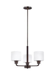 Canfield 3-Light Chandelier in Bronze