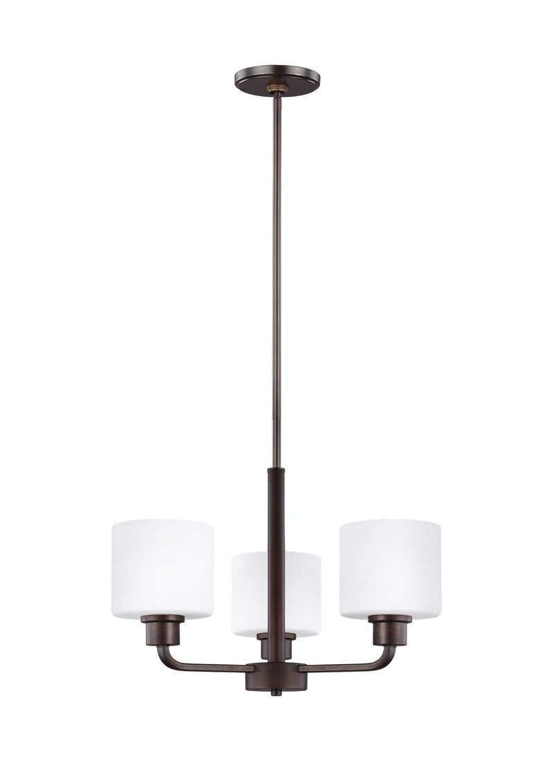 Canfield 3-Light Chandelier in Bronze