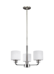Canfield 3-Light Chandelier in Brushed Nickel