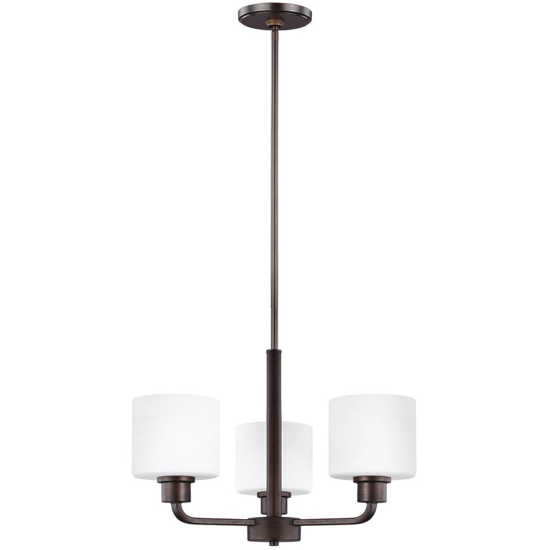 Canfield 3-Light Chandelier in Bronze