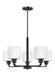 Canfield Five Light Chandelier in Bronze