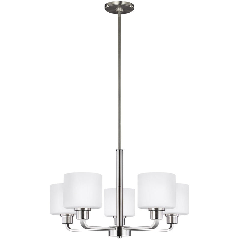 Canfield 5-Light Chandelier in Brushed Nickel