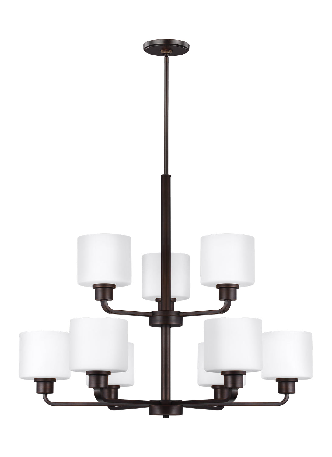 Canfield Nine Light Chandelier in Bronze