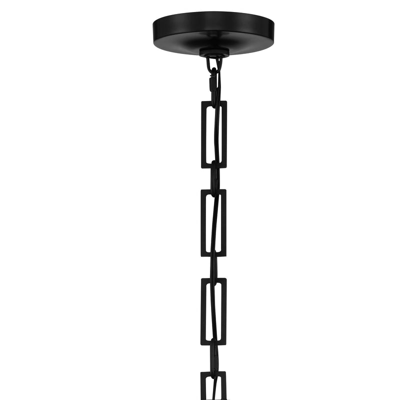 Alston 3 Light 18" Pendant in Matte Black + Antique Gold