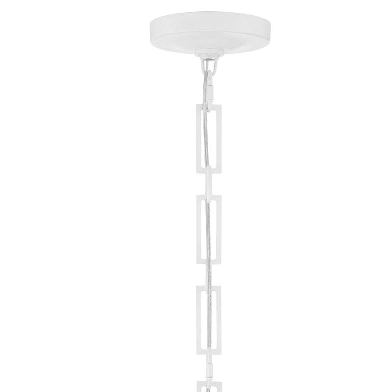 Alston 3 Light 18" Pendant in Matte White + Antique Gold