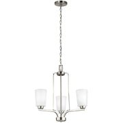 Franport 3-Light Chandelier in Brushed Nickel