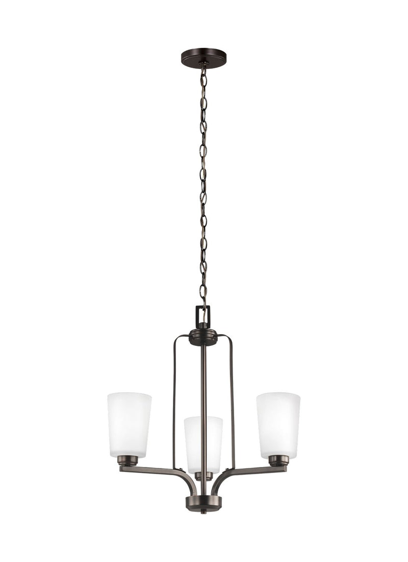 Franport 3-Light Chandelier in Bronze