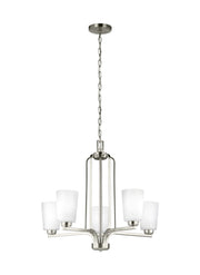 Franport 5-Light Chandelier in Brushed Nickel