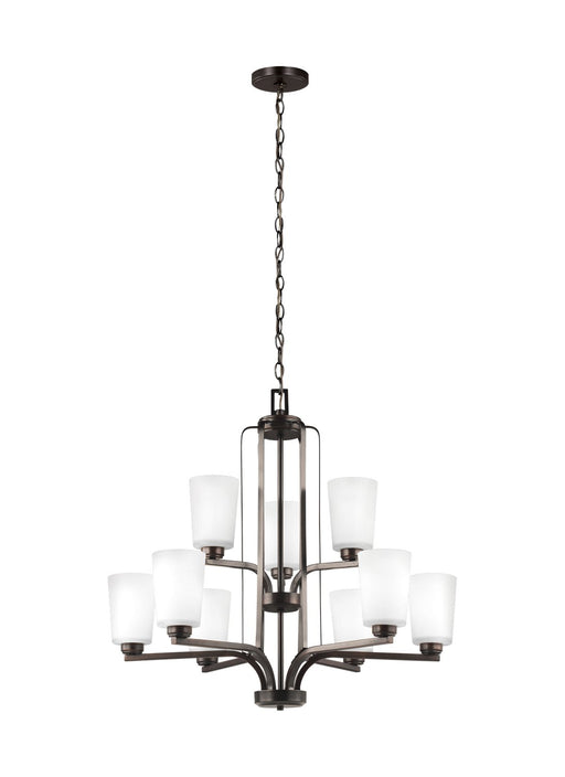 Franport 9-Light Chandelier in Bronze