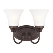 Holman 2-Light Bath Vanity Light in Bronze
