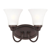 Holman 2-Light Bath Vanity Light in Bronze