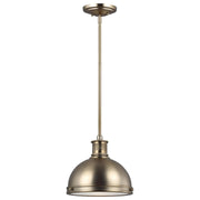 Pratt Street Metal Mini Pendant in Satin Brass