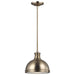Pratt Street Metal One Light Pendant in Satin Brass