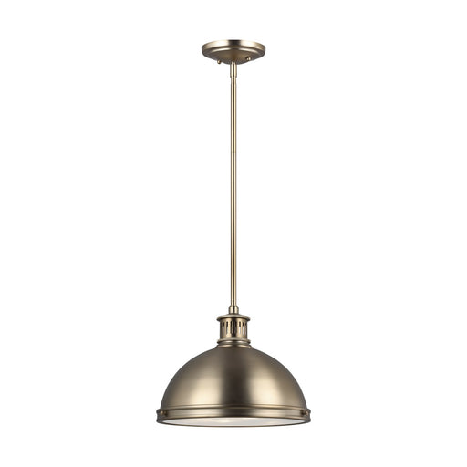 Pratt Street Metal 2-Light Pendant in Satin Brass