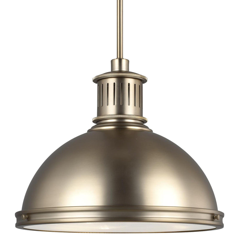 Pratt Street Metal 3-Light Pendant in Satin Brass