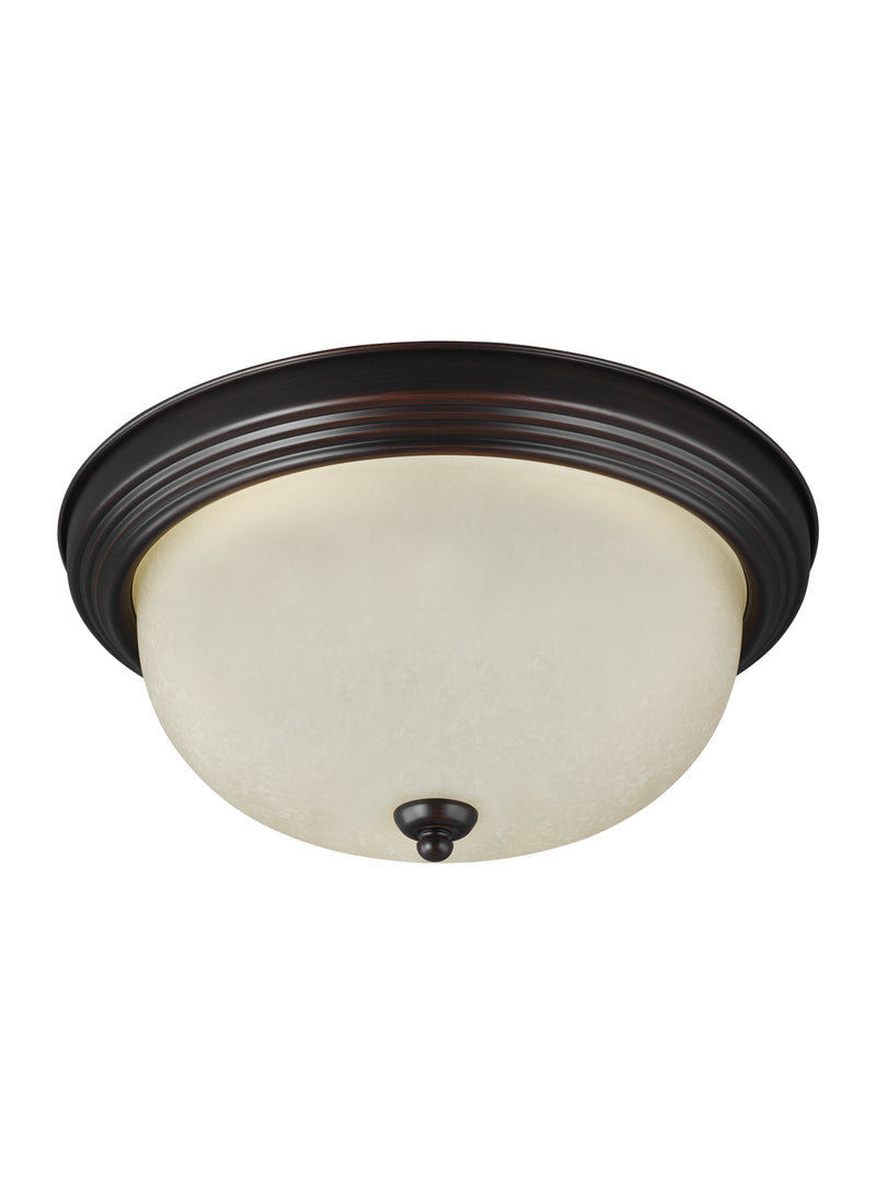 Geary One Light Flush Mount in Bronze