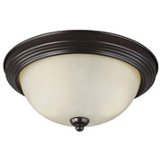 Geary 2-Light Flush Mount in Bronze