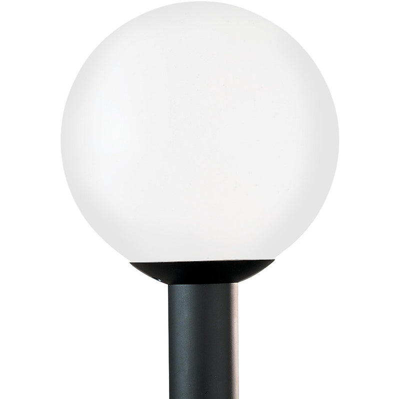 Outdoor Globe 14" Outdoor Post Light in White Plastic