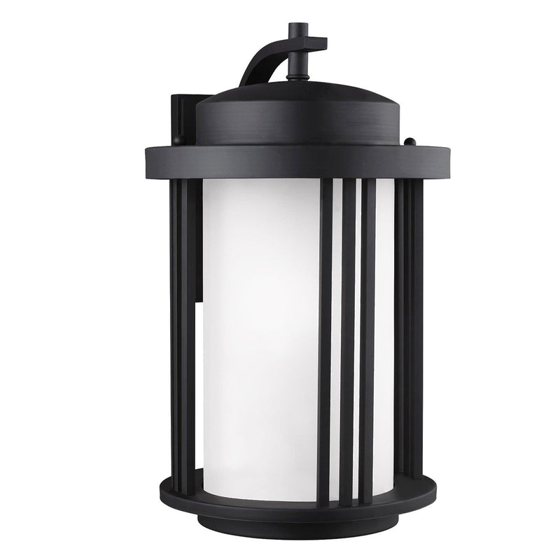 Crowell Large LED Outdoor Wall Lantern in Black