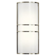 2-Light LED Outdoor Wall Sconce 16" in Brushed Nickel