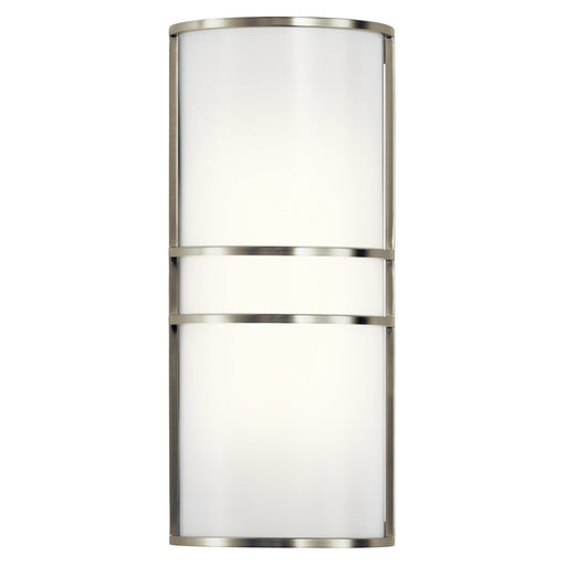 2-Light LED Outdoor Wall Sconce 16" in Brushed Nickel
