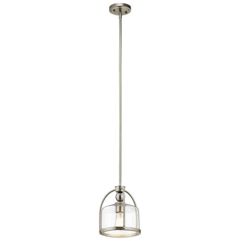 Caged Bell Mini Pendant in Brushed Nickel